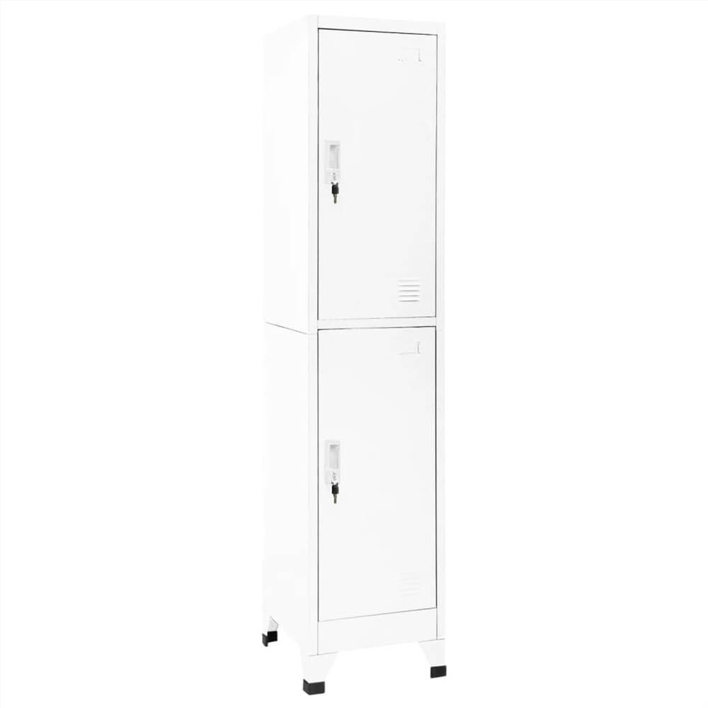 

Locker Cabinet White 38x45x180 cm Steel