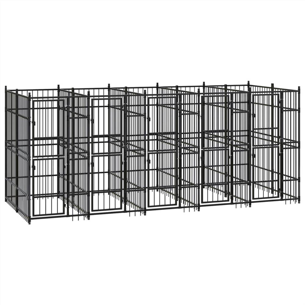 

Outdoor Dog Kennel Steel 9.22 m²