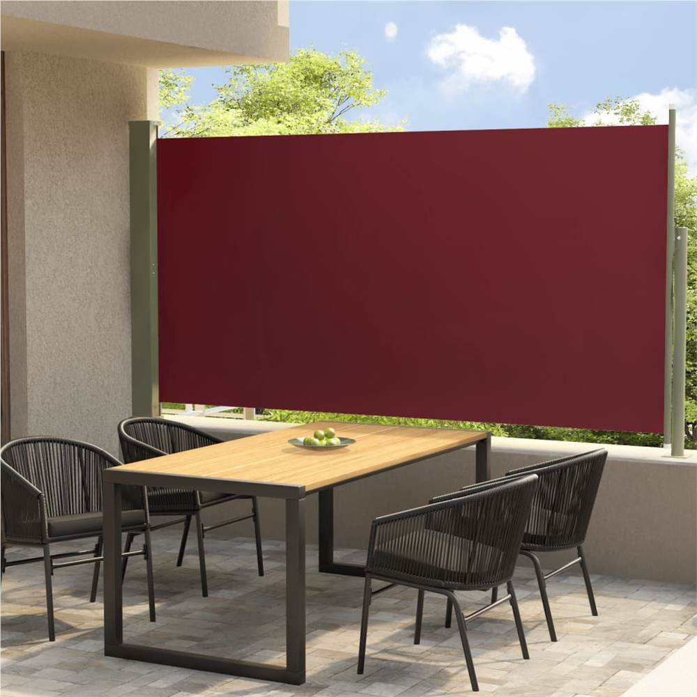 

Patio Retractable Side Awning 160x300 cm Red