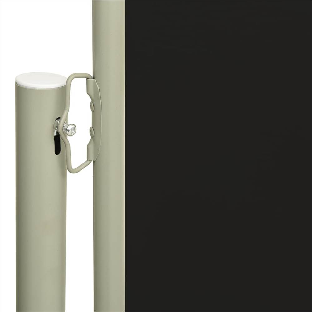 Patio Retractable Side Awning 220x600 cm Black