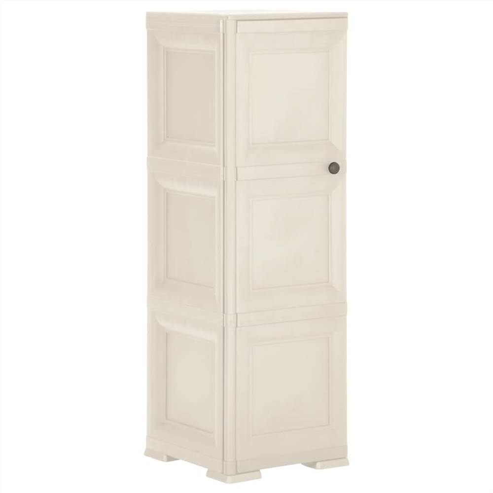 

Plastic Cabinet 40x43x125 cm Wood Design Cream