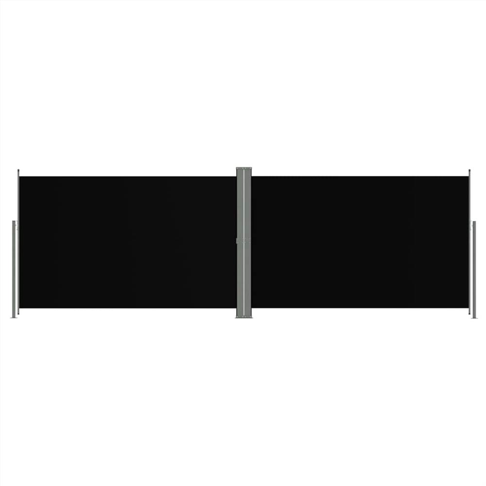 Retractable Side Awning Black 200x600 cm