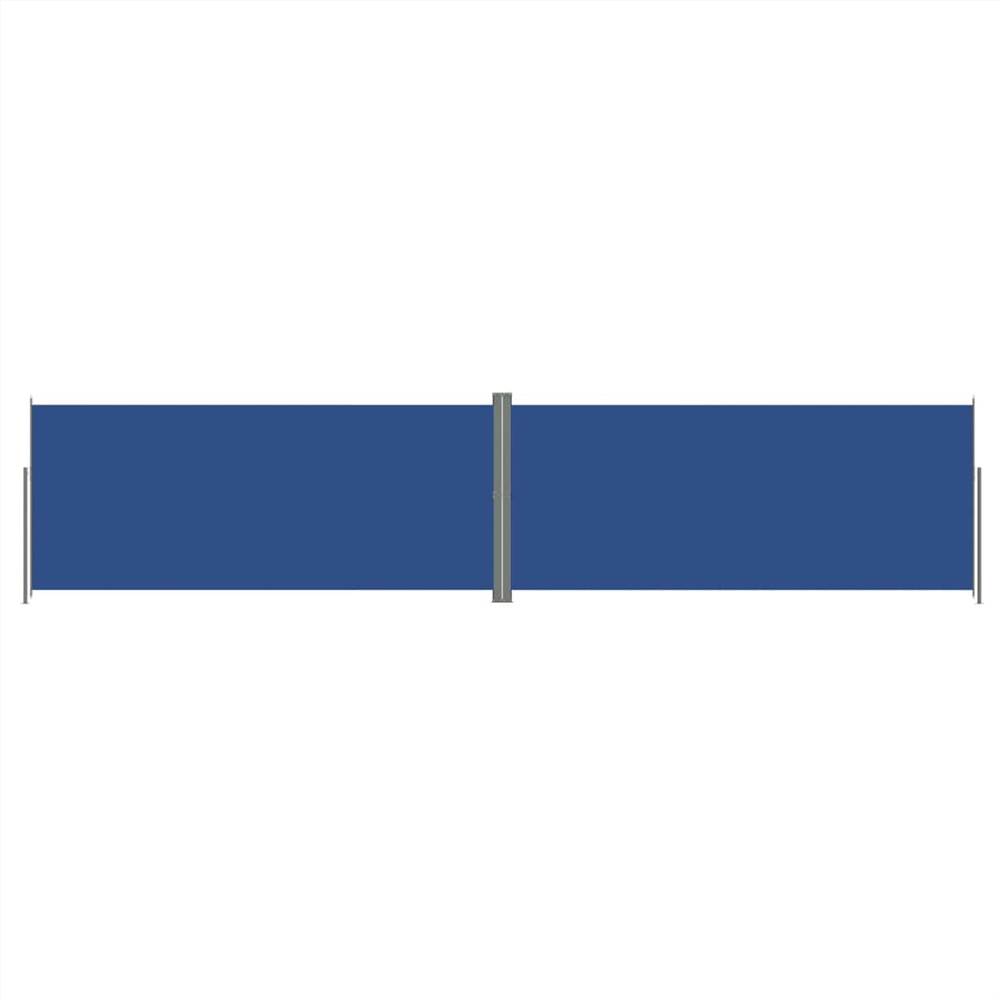 Retractable Side Awning Blue 220x1000 cm