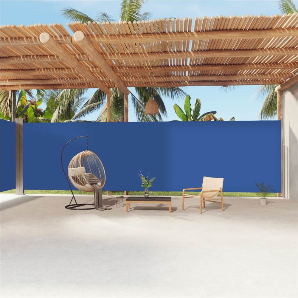 

Retractable Side Awning Blue 220x1200 cm