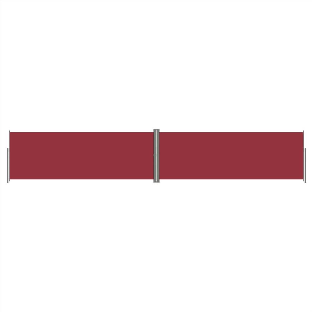 Retractable Side Awning Red 180x1000 cm