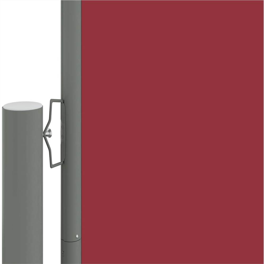 Retractable Side Awning Red 180x1000 cm