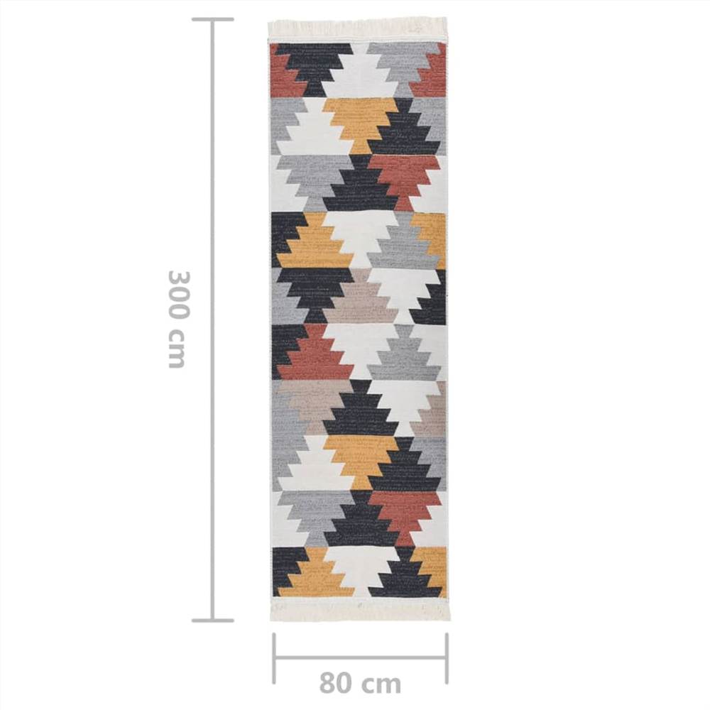 Rug Multicolour 80x300 cm Cotton