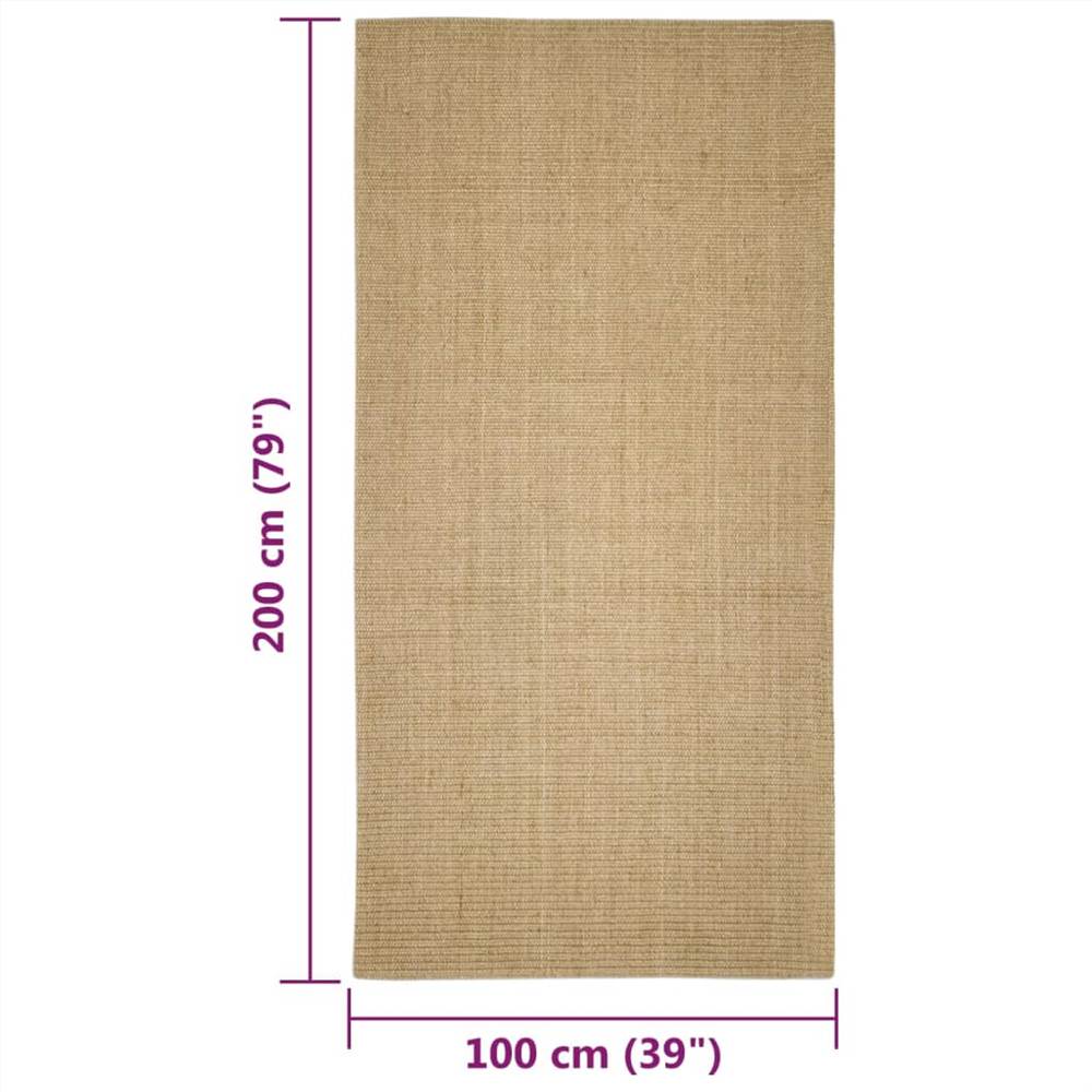 Rug Natural Sisal 100x200 cm