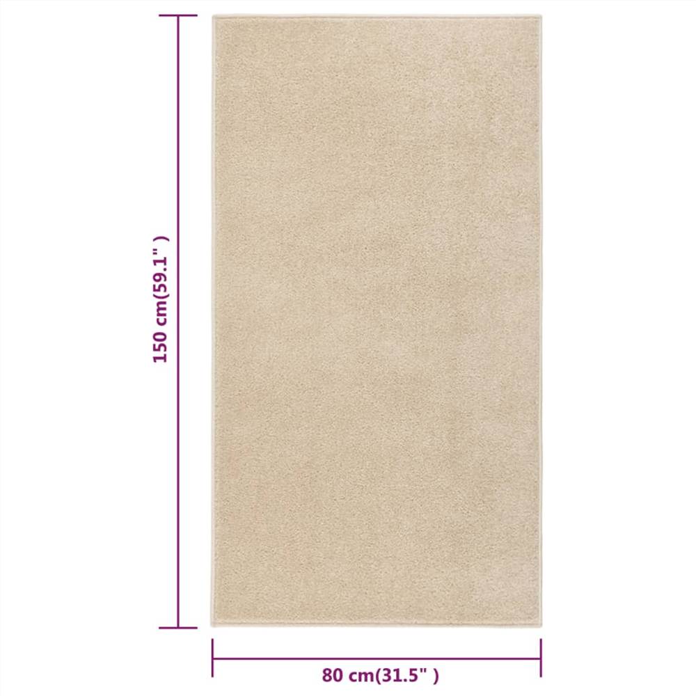Rug Short Pile 80x150 cm Beige