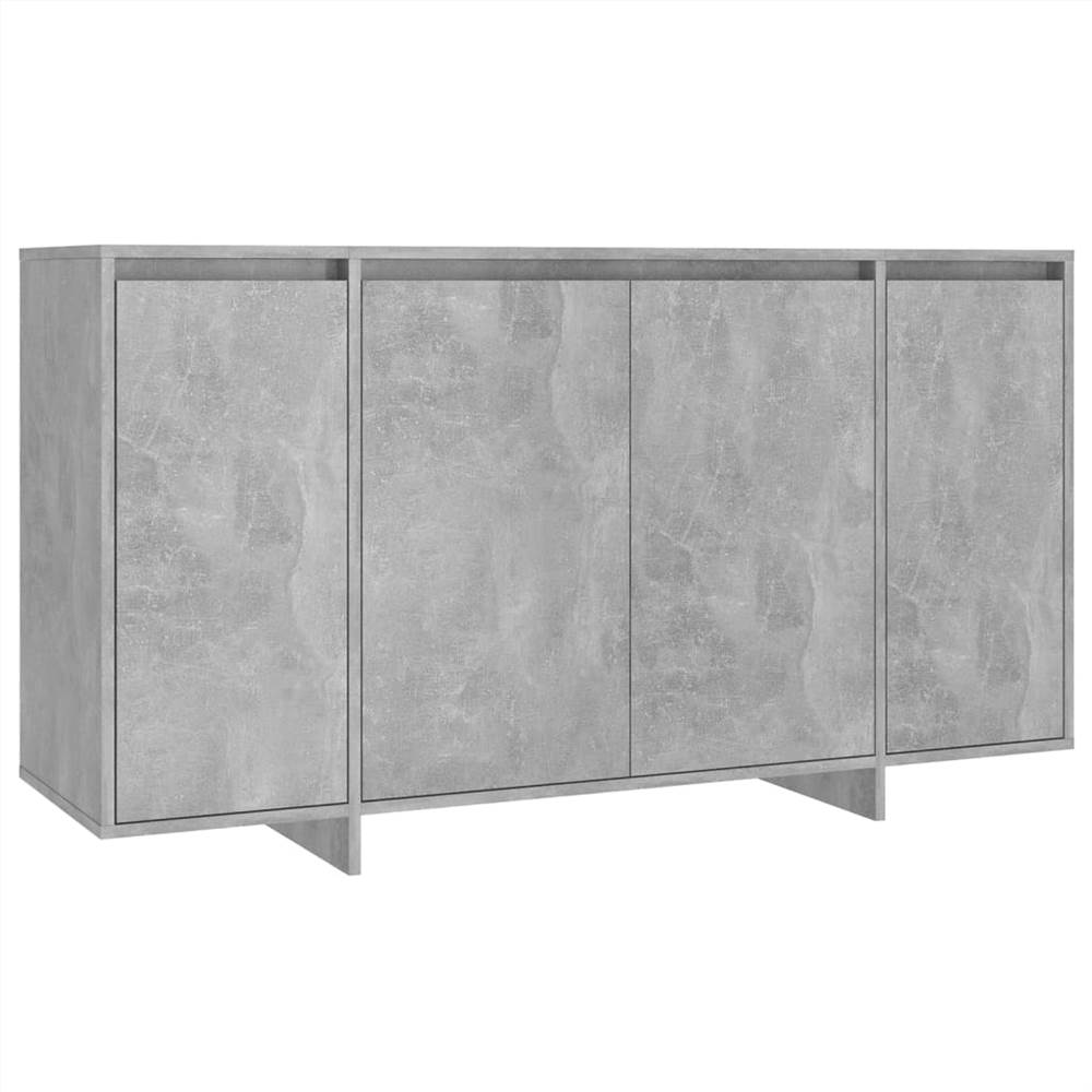 Sideboard Concrete Grey 135x41x75 cm Chipboard