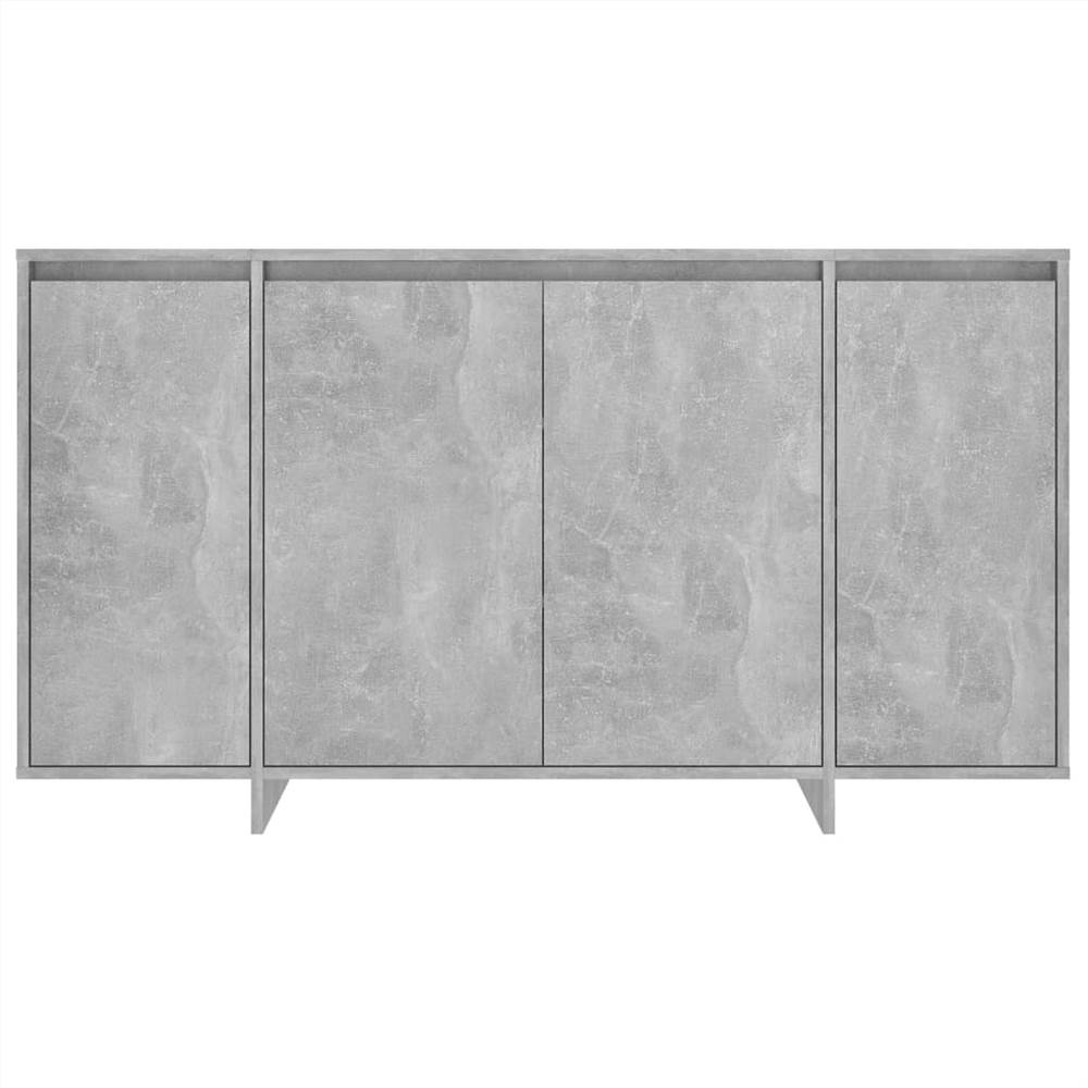 Sideboard Concrete Grey 135x41x75 cm Chipboard