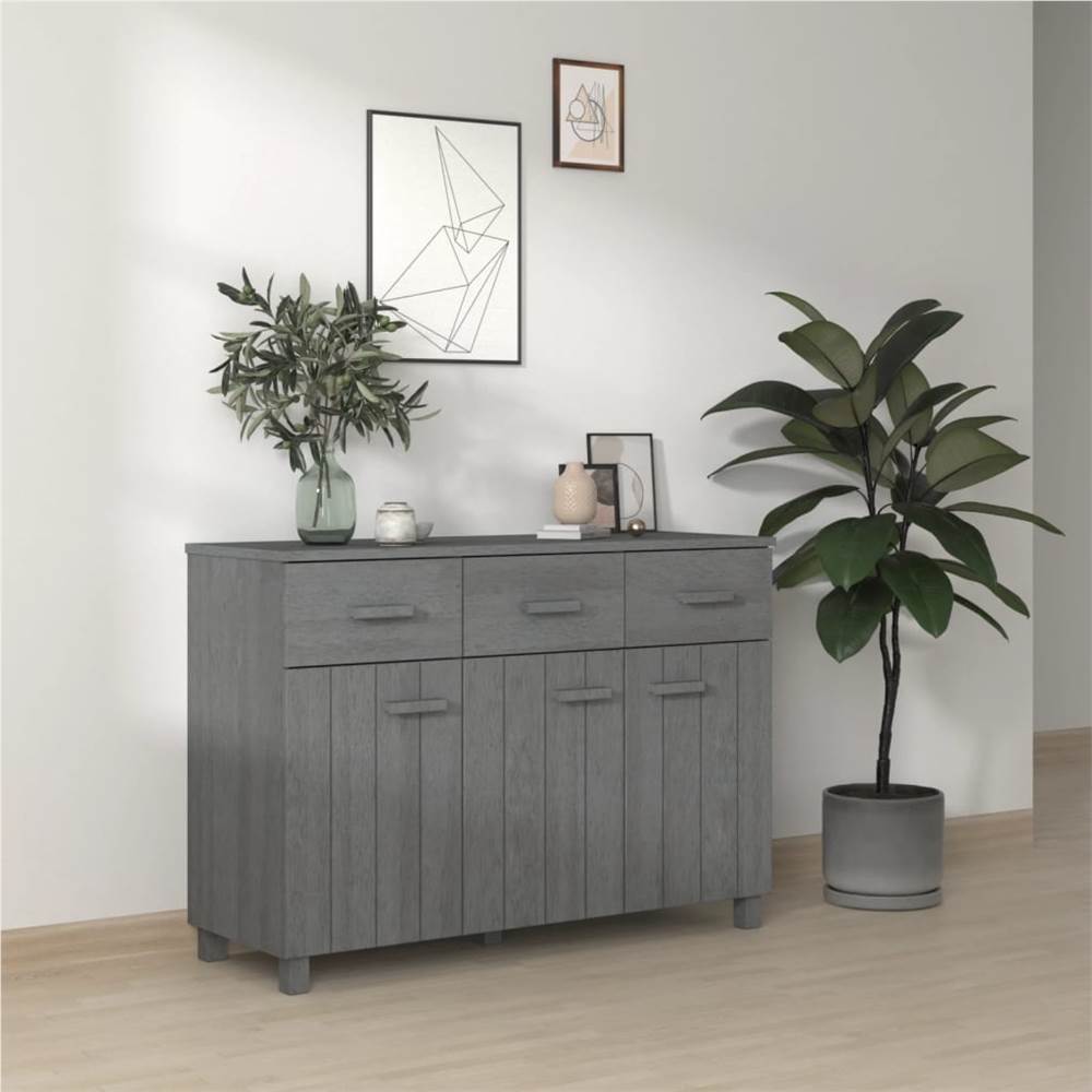 

Sideboard Dark Grey 113x40x80 cm Solid Wood Pine