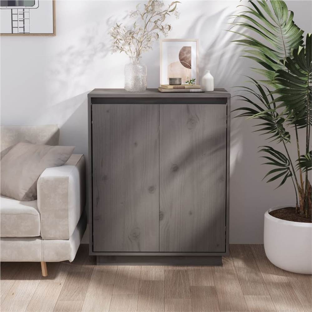 

Sideboard Grey 60x34x75 cm Solid Wood Pine