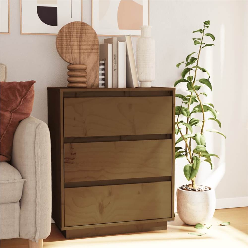

Sideboard Honey Brown 60x34x75 cm Solid Wood Pine