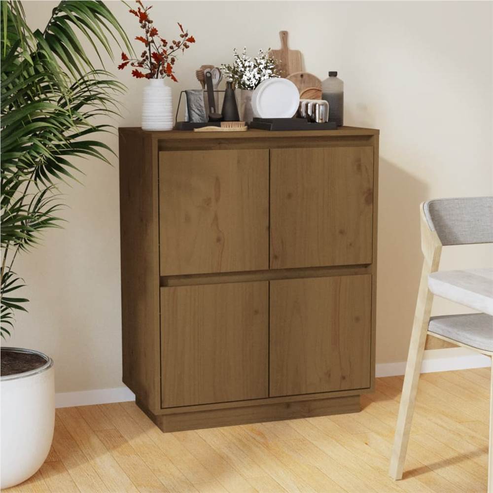 

Sideboard Honey Brown 60x34x75 cm Solid Wood Pine