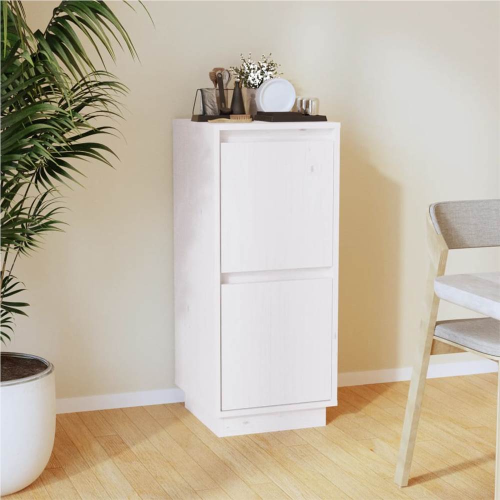 

Sideboard White 31.5x34x75 cm Solid Wood Pine
