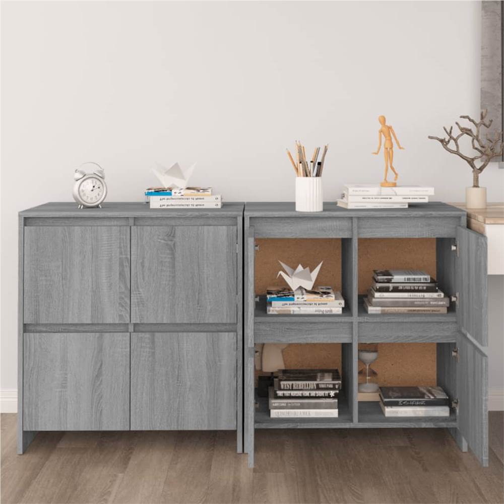 

Sideboards 2 pcs Grey Sonoma 70x41x75 cm Chipboard