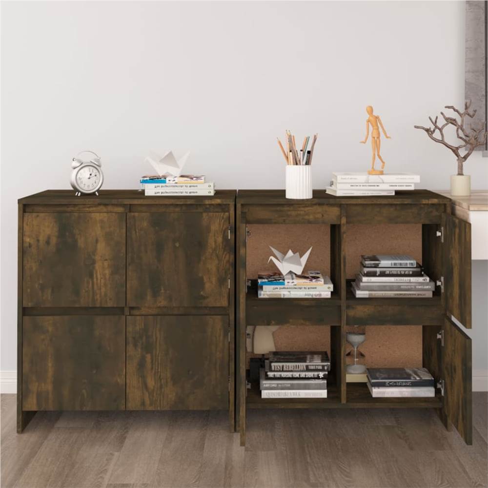 

Sideboards 2 pcs Smoked Oak 70x41x75 cm Chipboard