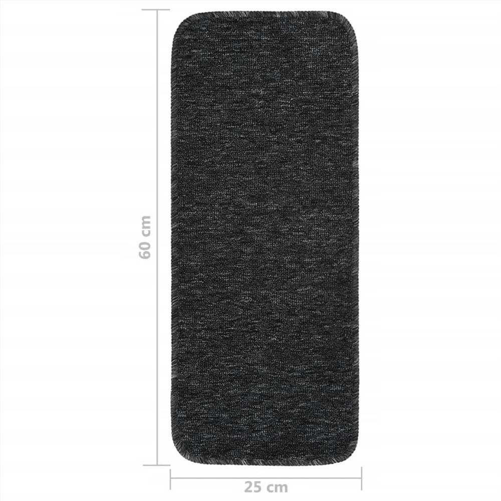 Stair Mats 15 pcs 60x25 cm Anthracite Anti Slip