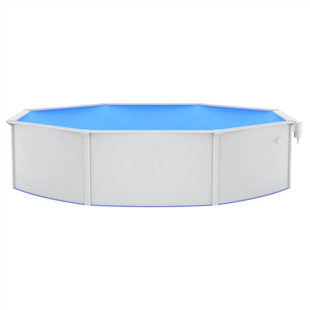 Swimming Pool with Steel Wall Round 550x120 cm White