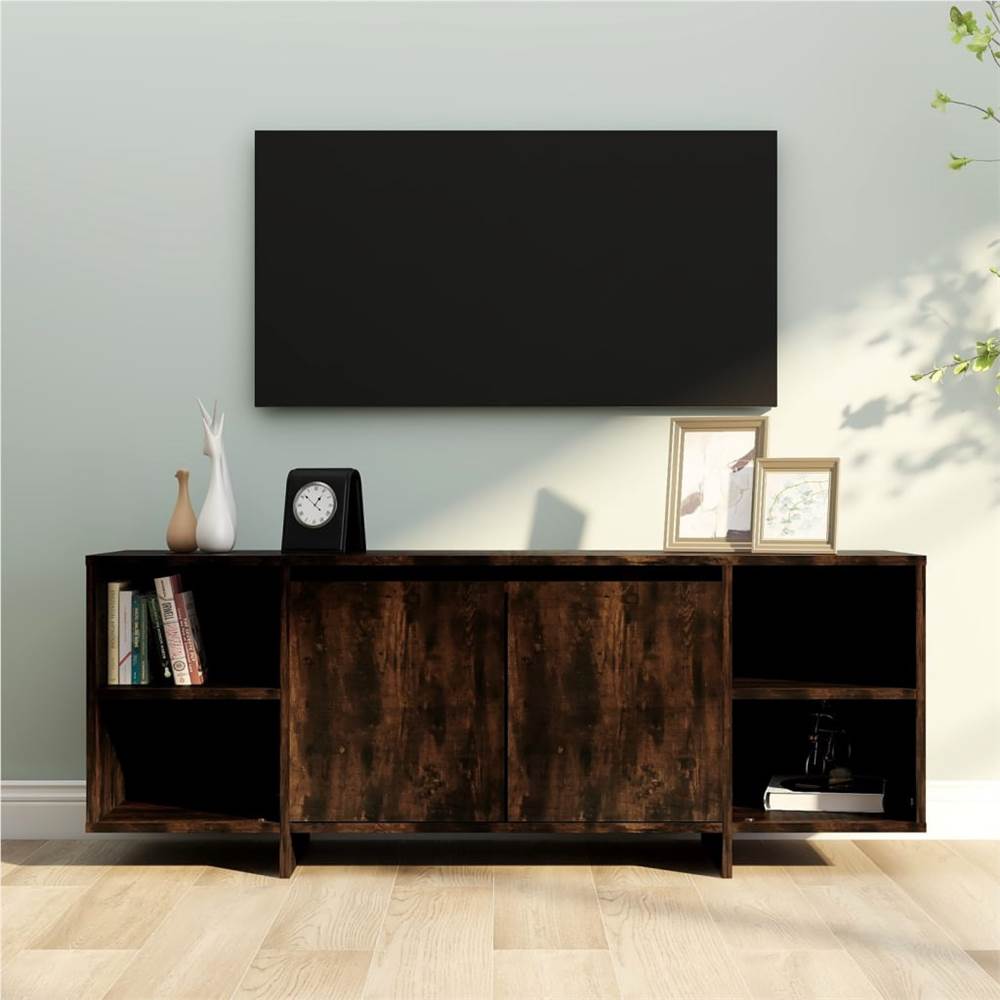 

TV Cabinet Smoked Oak 130x35x50 cm Chipboard