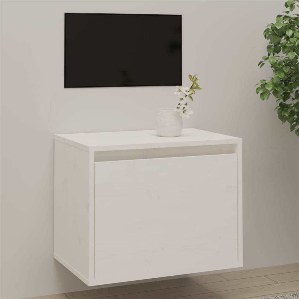

Wall Cabinet White 45x30x35 cm Solid Pinewood