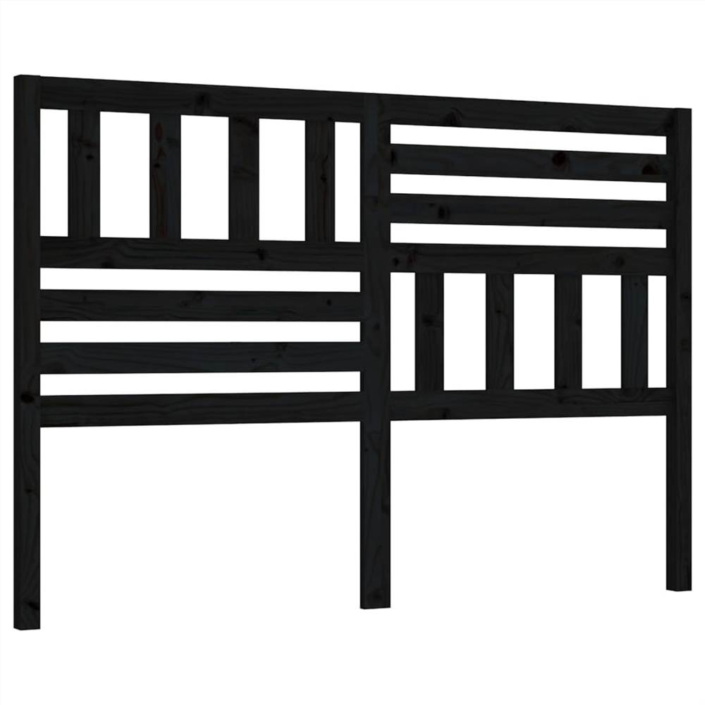 

Bed Headboard Black 166x4x100 cm Solid Wood Pine