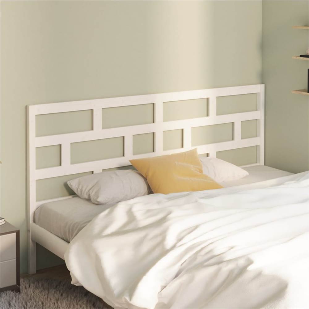 

Bed Headboard White 186x4x100 cm Solid Wood Pine