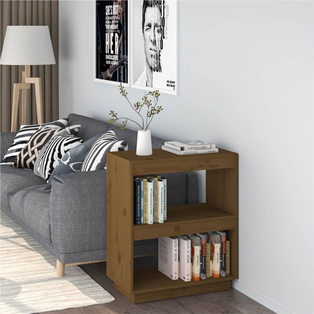 

Book Cabinet Honey Brown 60x35x71 cm Solid Wood Pine
