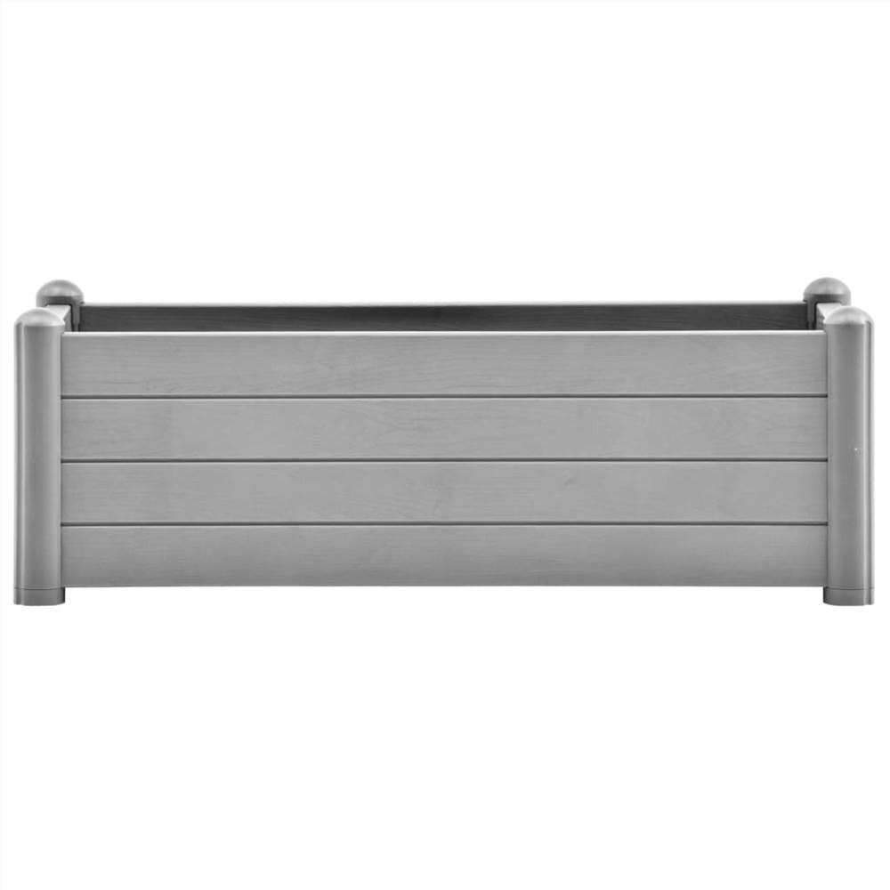 Garden Raised Bed PP Stone Grey 100x43x35 cm
