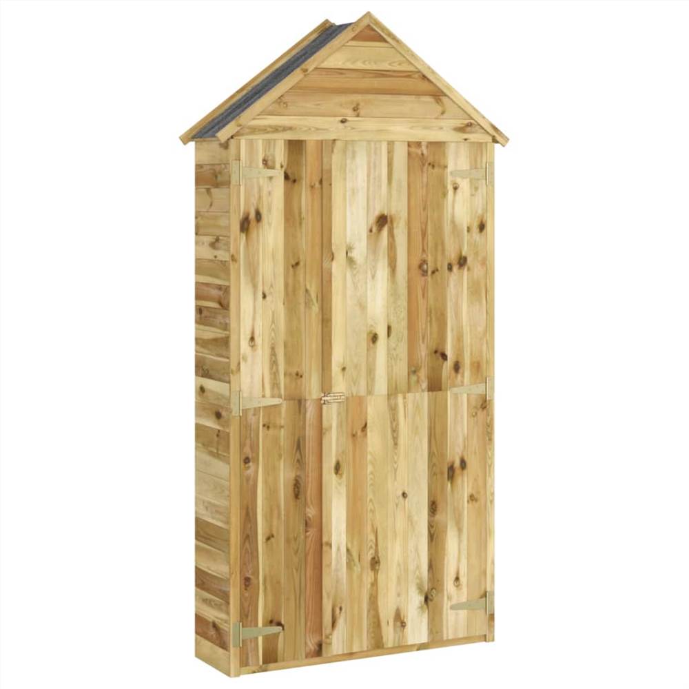Garden Tool Shed 107x37x220 cm Impregnated Solid Wood Pine
