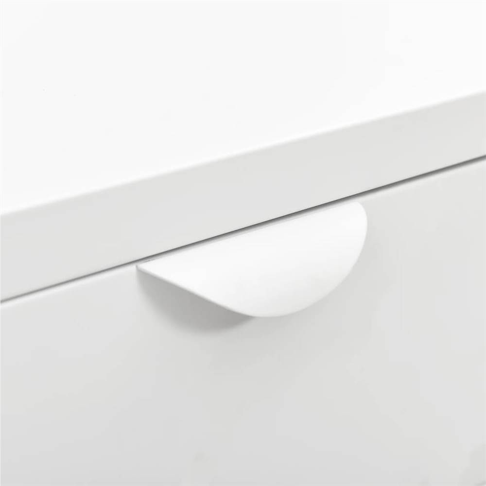 Nightstands 2 pcs White 40x30x54.5 cm Steel and Glass