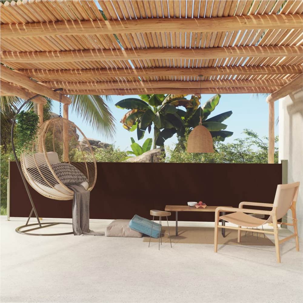 

Patio Retractable Side Awning 117x500 cm Brown