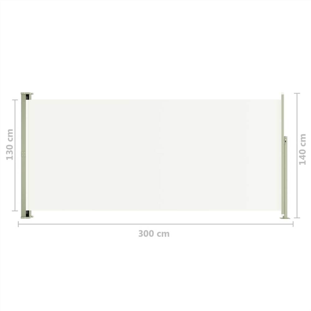 Patio Retractable Side Awning 140x300 cm Cream