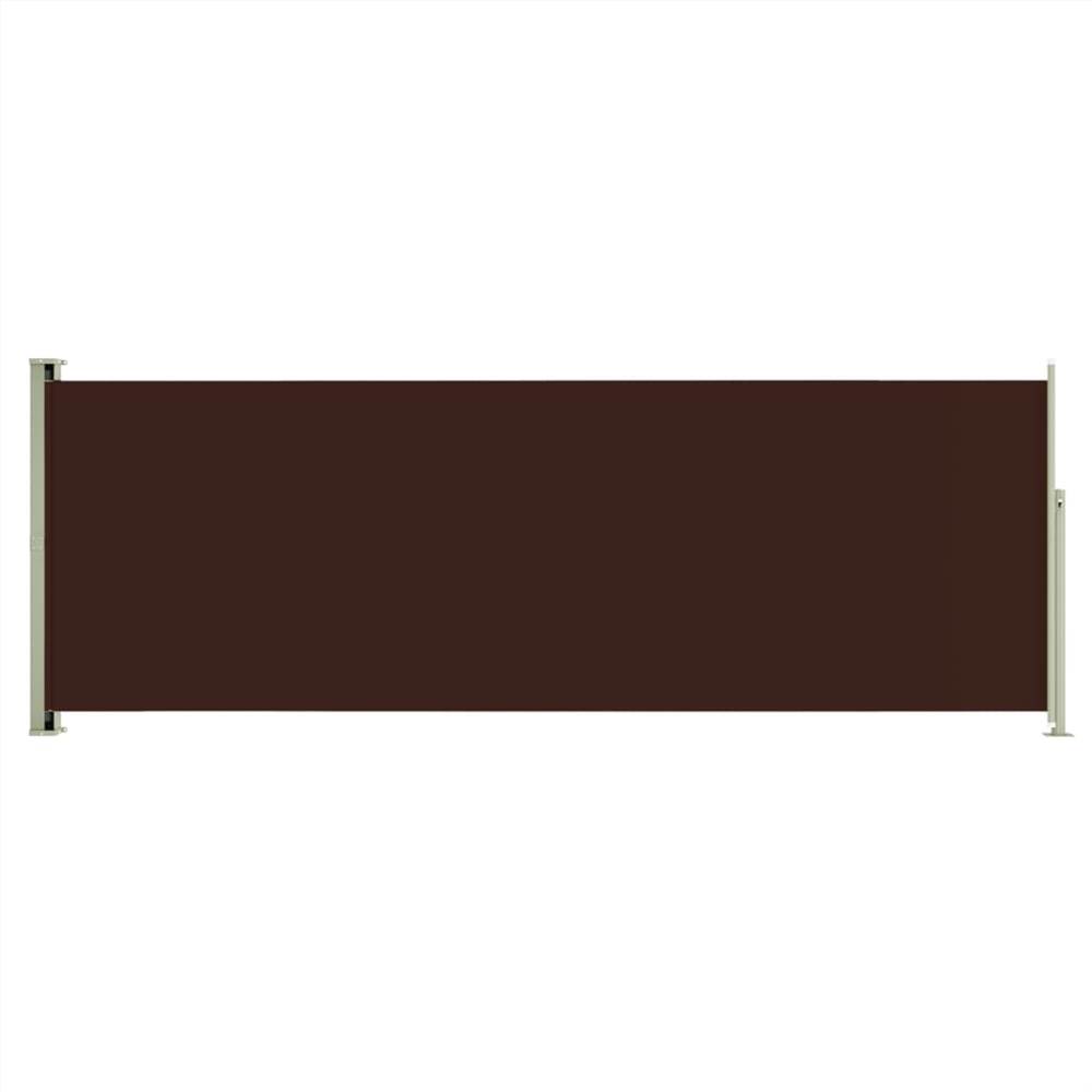 Patio Retractable Side Awning 220x600 cm Brown