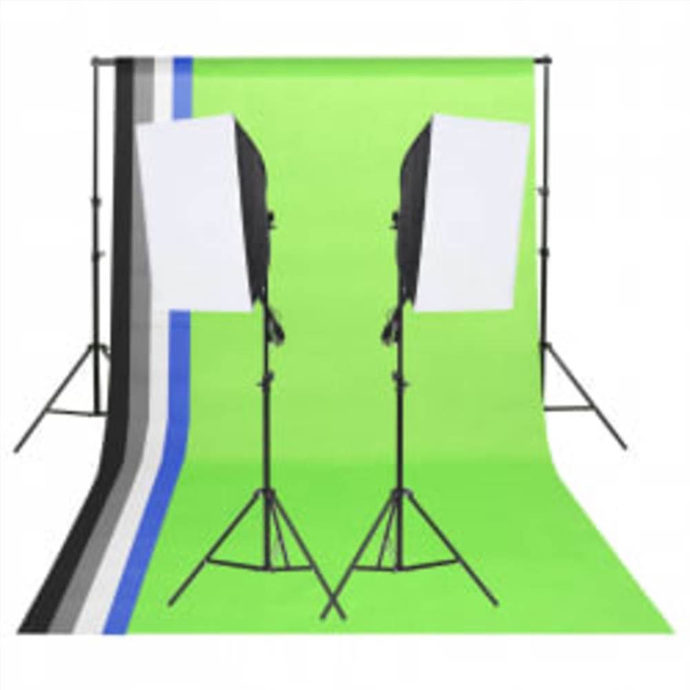 Photo Studio Kit with Light Set, Backdrop and Reflector