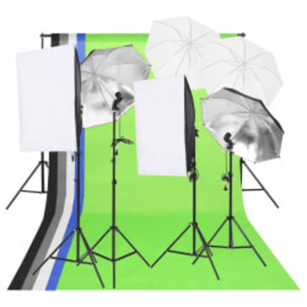 Photo Studio Kit with Light Set, Backdrop and Reflector