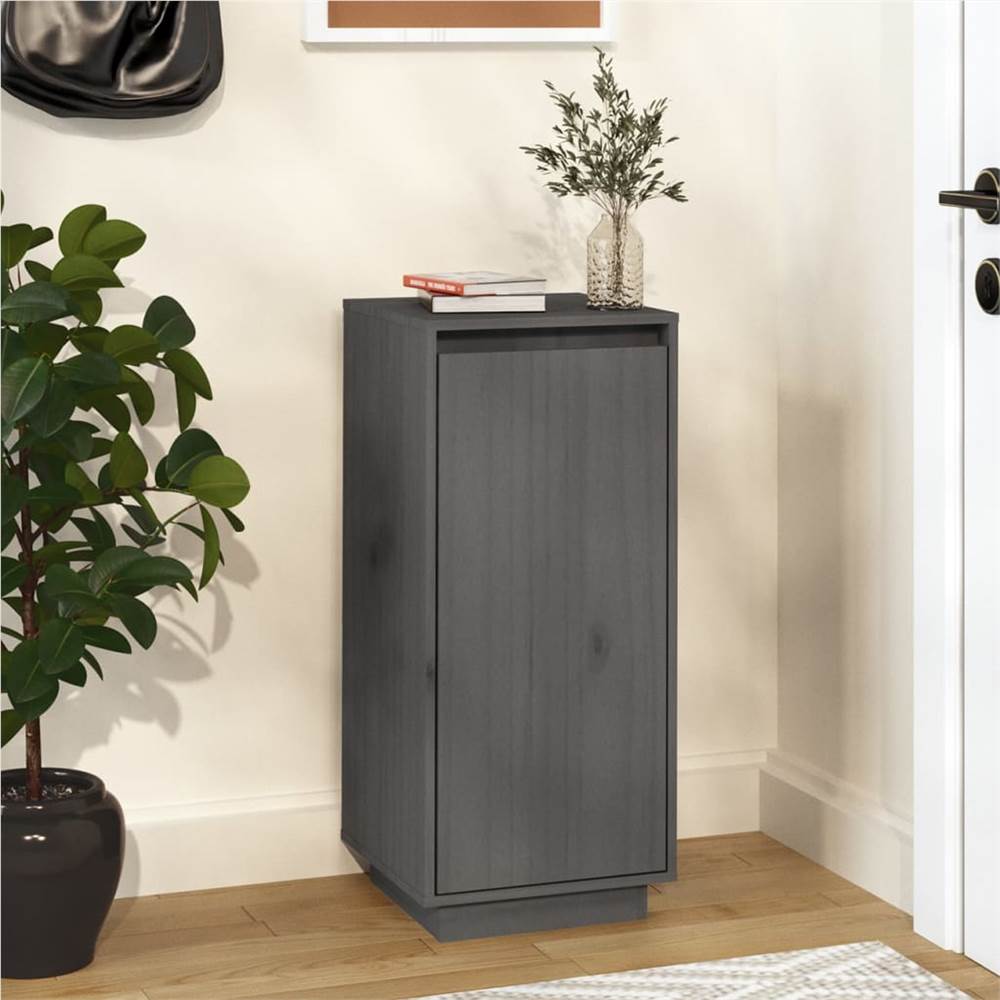

Shoe Cabinet Grey 35x35x80 cm Solid Wood Pine