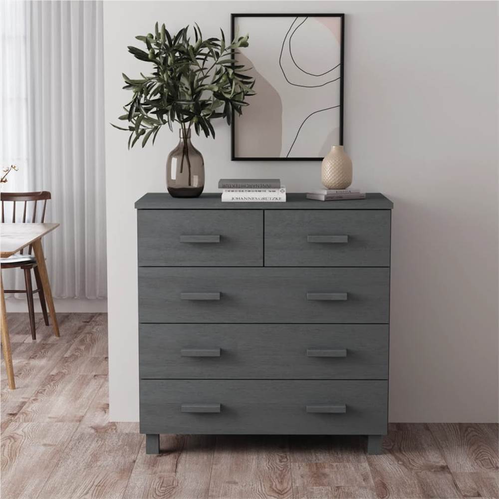 

Sideboard Dark Grey 79x40x80 cm Solid Wood Pine