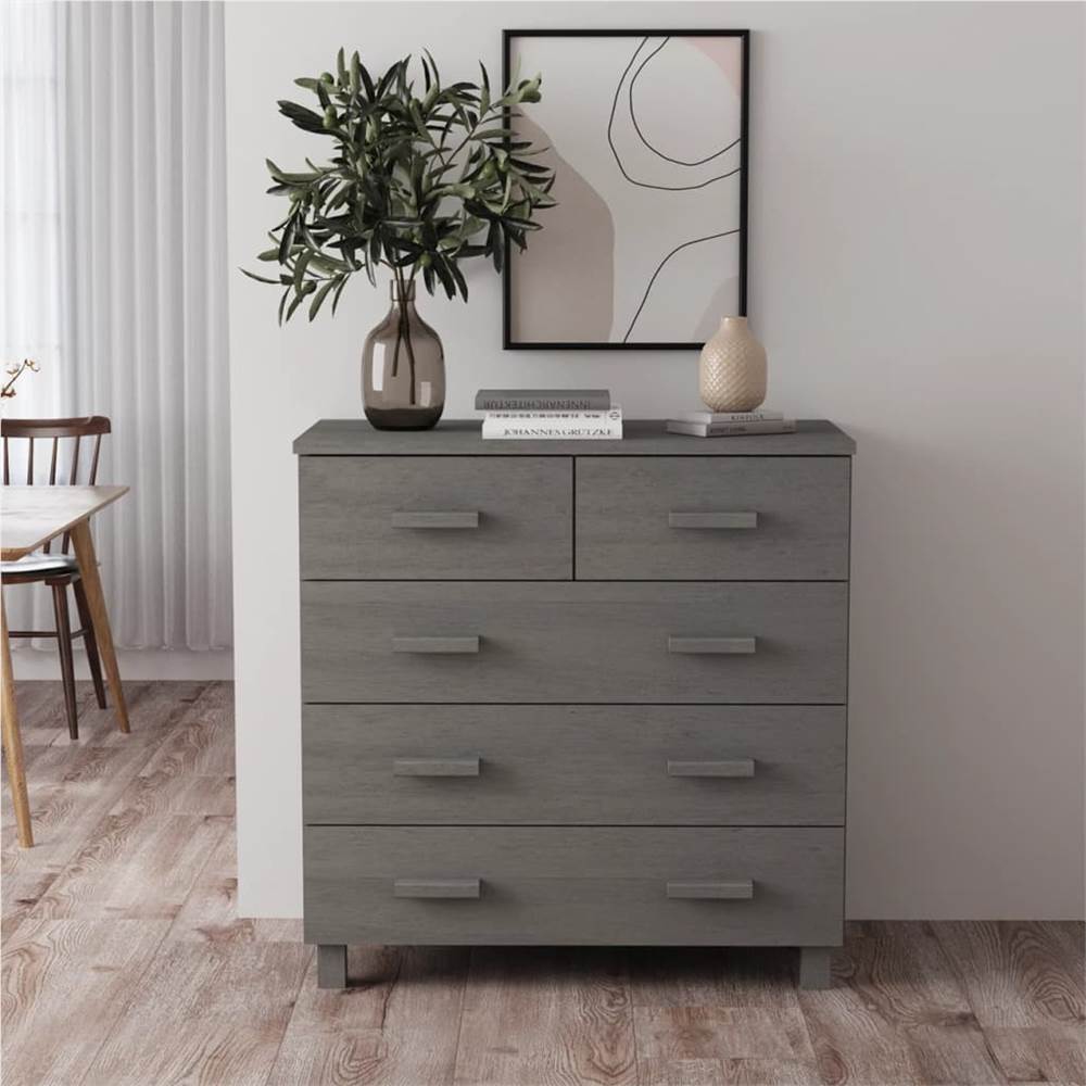 

Sideboard Light Grey 79x40x80 cm Solid Wood Pine