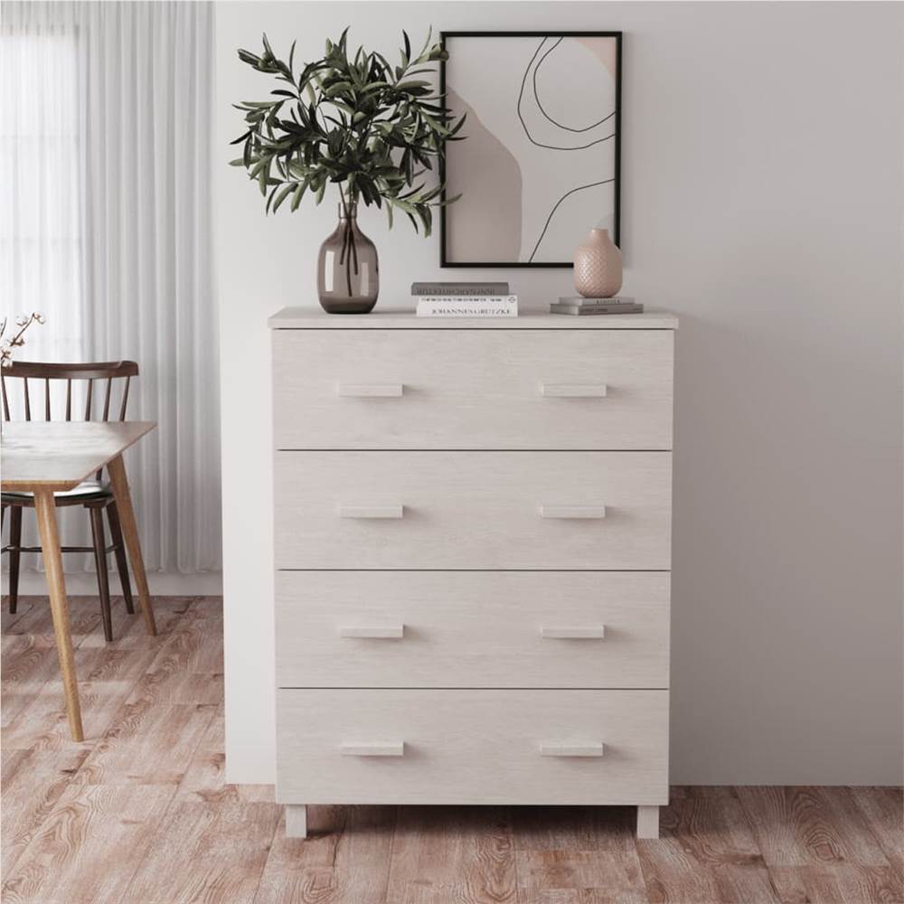 

Sideboard White 79x40x103.5 cm Solid Wood Pine