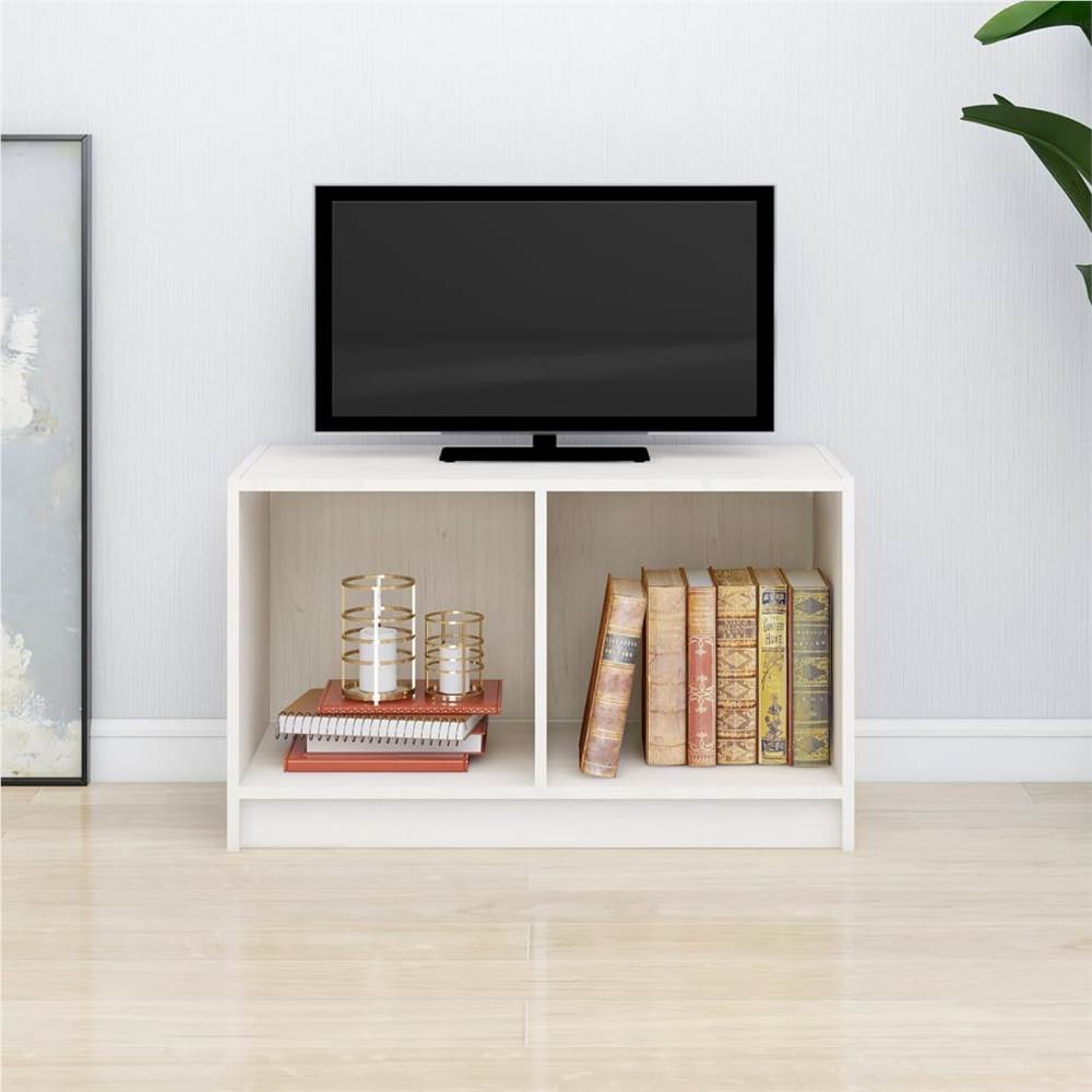 

TV Cabinet White 70x33x42 cm Solid Pinewood