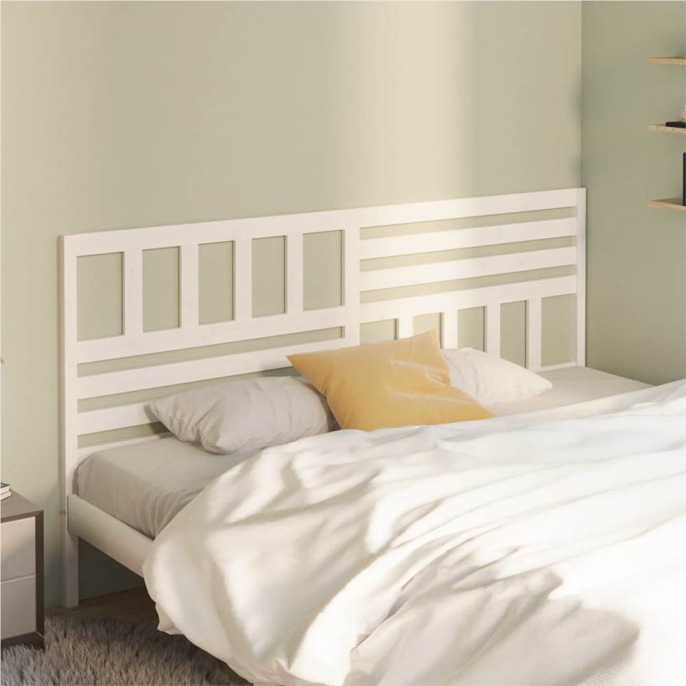 

Bed Headboard White 186x4x100 cm Solid Wood Pine