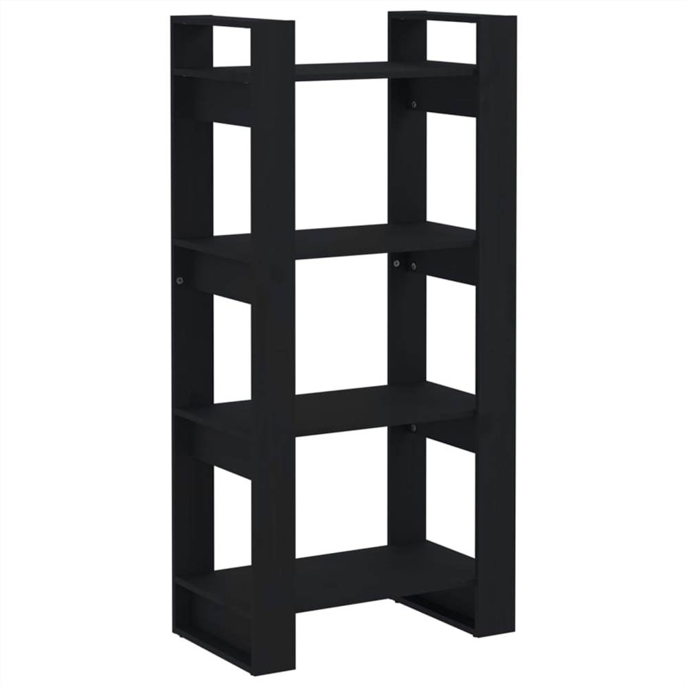 

Book Cabinet/Room Divider Black 60x35x125 cm Solid Wood