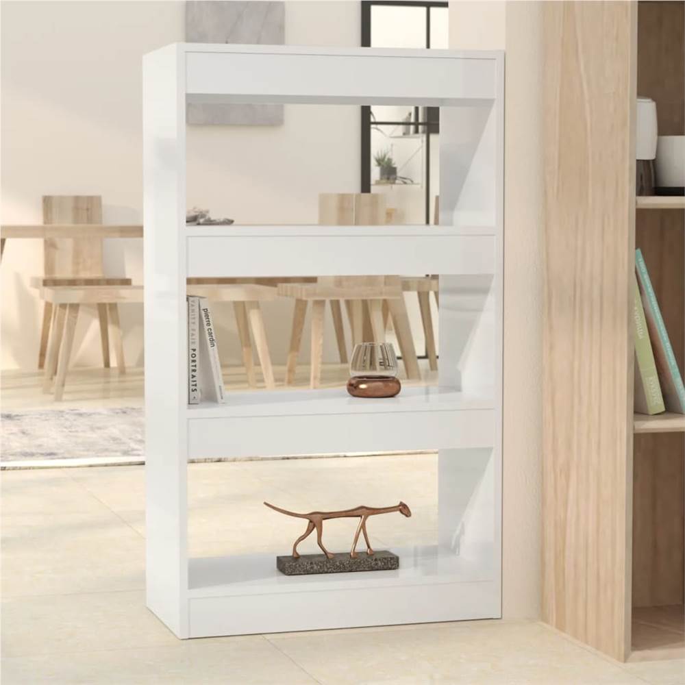 

Book Cabinet/Room Divider High Gloss White 60x30x103 cm Chipboard