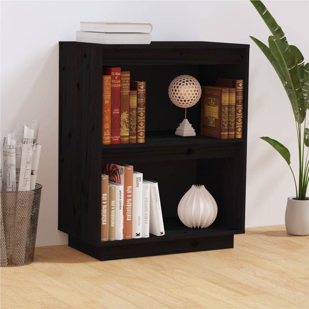 

Console Cabinet Black 60x34x75 cm Solid Wood Pine