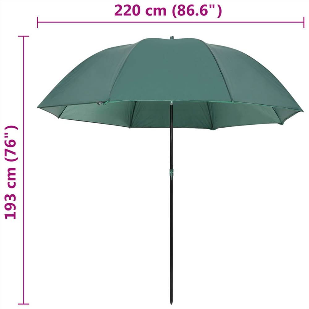 Fishing Umbrella Green 220x193 cm