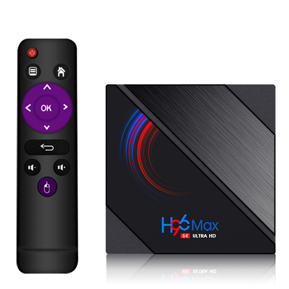 H96 MAX H616 4 Go / 32 Go Android 10 TV Box Android 10.0 Allwinner H616 2.4G + 5.8G WiFi 100 Mbps LAN bluetooth