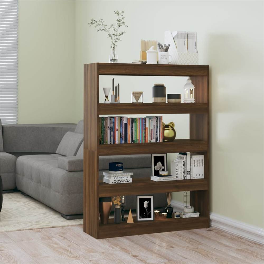 

Book Cabinet/Room Divider Brown Oak 100x30x135 cm