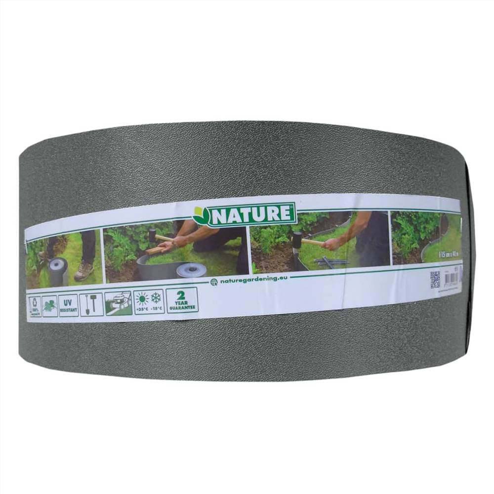 Nature Garden Border Edging 15cmx40m 3mm Grey